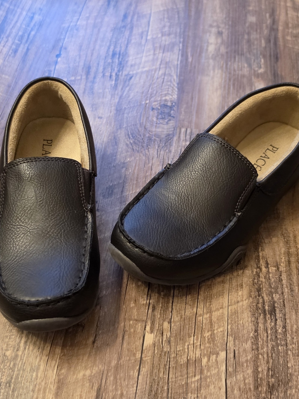 The Children's Place Boys Black Slip On Loafers Dress Shoes Size 3 Youth